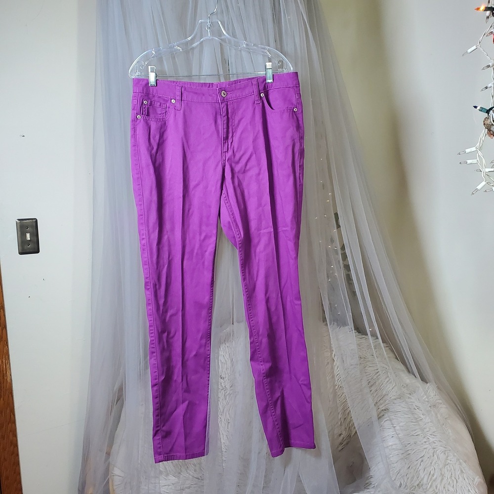 BISOU BISOU Purple Dopamine Indie Pants Clean Girl Cotton 35x30 Size 12 Rocker